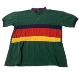 Vintage Multicolored Colorblock Polo Top