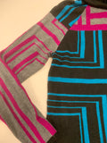 Striped Patterned Turtleneck Sweater