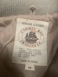 Vintage Caribou Trading Company Leather Bomber Sweater Jacket