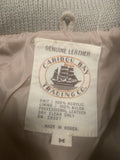 Vintage Caribou Trading Company Leather Bomber Sweater Jacket