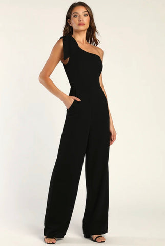 Lulus One Shoulder Jumpsuit Preowned NWOT