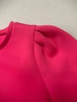 Hot Pink Puff Sleeve Sweatshirt