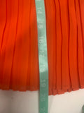 Orange Pleated Skirt