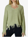 Love Tree Distressed Sweater