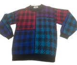 Vintage Houndstooth Patterned Sweater