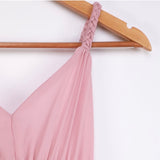 Mauve Grecian Style Maxi Dress