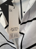 Letterman Graphic Button Down Top