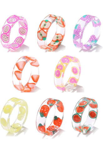 Fruit Graphic Rings