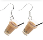 Brown Boba Tea Earrings