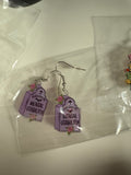 Mental Instability Grave Stone Earrings