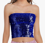 Sequin Embellished Tube Top