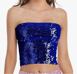 Sequin Embellished Tube Top