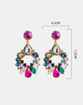 Multicolored Gemstone Statement Earrings