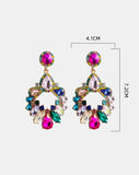 Multicolored Gemstone Statement Earrings