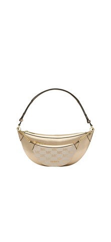 New With Tags Michael Kors 2 in 1 Hollis Metallic Leather Shoulder Bag-Preowned