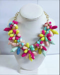 3D Flower Chunky Statement Necklace