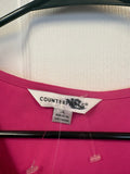 Fuschia Ruffled Detail Blouse