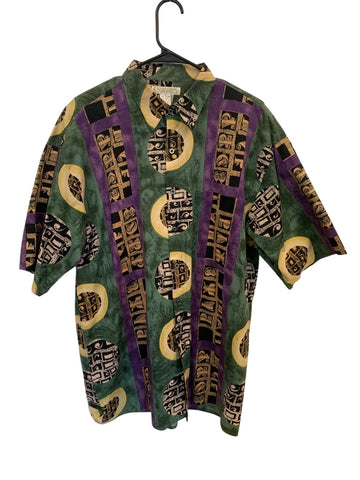 Vintage Graphic Button Down Top