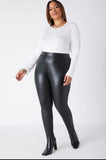 Faux Leather Plus Size Pants