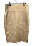 Metallic Gold Painted Pencil Skirt