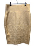 Metallic Gold Painted Pencil Skirt