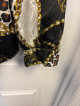 Chainlink Patterned Vintage Blouse