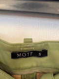 Green Faux Leather Cropped Pants