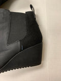 Preowned-Tom's Bailey Wedge Heel Booties