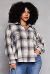 Plaid Plus Size Shacket