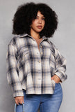 Plaid Plus Size Shacket