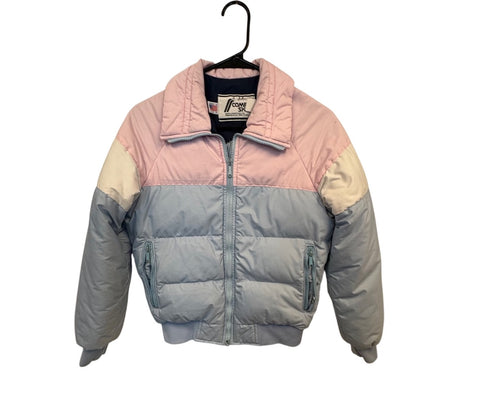 Vintage Colorblock Puffer Jacket