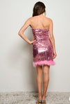 Sequin Pink Statement Dress