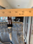 Distressed Denim Skirt