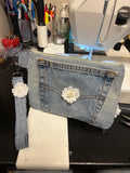 Handmade Upcycled Levi's Jeans Wristlet
