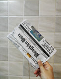 News Print Clutch Bag