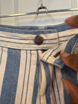 Vintage Striped Denim Shorts