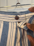 Vintage Striped Denim Shorts