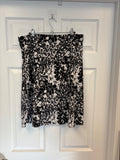 Black and white floral patterned skirt