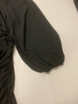 Black Puff Sleeve Cut Out Dress