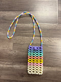 Handmade beaded crossbody bag