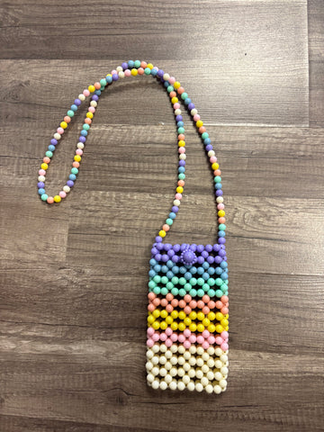Handmade beaded crossbody bag