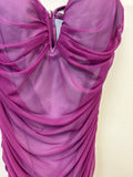 Purple Ruched Club Dress