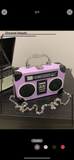 Purple Boombox Crossbody Bag