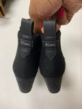 Preowned-Tom's Bailey Wedge Heel Booties