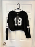 Varsity Style Cropped Sweatshirt