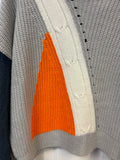 Upcycled Style Denim Sleeve Sweater