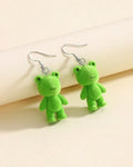 Fuzzy Frog Earrings