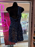 Royal Blue Sequin Embellished Dress