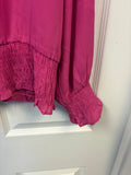 Fuschia Ruffled Detail Blouse