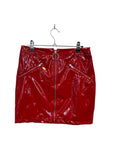 Red Patent Faux Leather